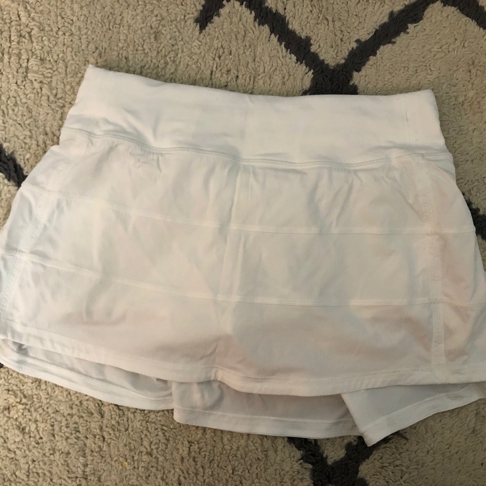 White Pleated Lululemon Skirt